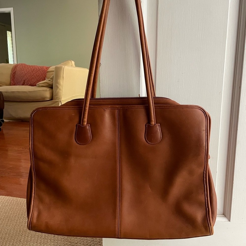 Vintage Coach Leather Tote Bag